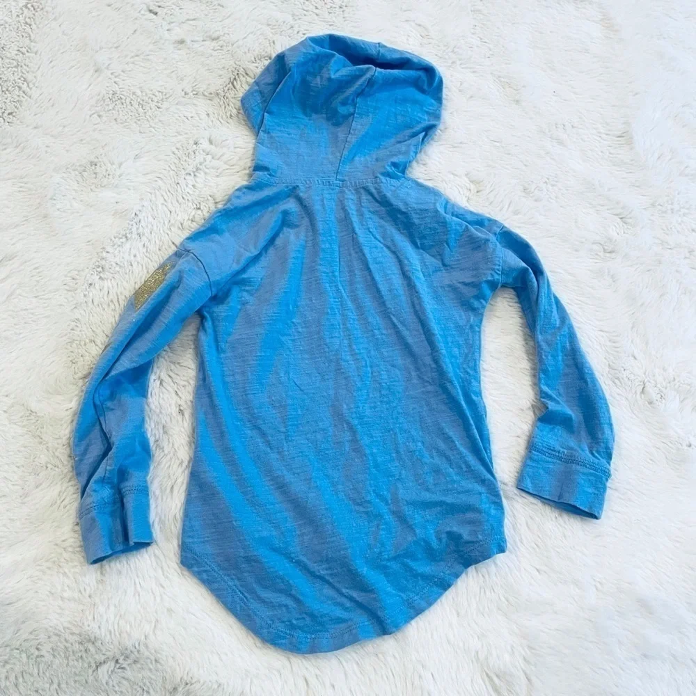 OshKosh B’Gosh Blue Be Unique Unicorn Stars Pullover Hoodie Toddler Girls Size 4